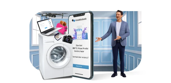 Dijital İhtiyaç Krediniz avantajlı faiz oranıyla Anadolubank'ta