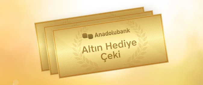 Yakınlarınıza özel günlerinde hediye olarak altın vermek istiyorsanız, Anadolubank Altın Hediye Çeki tam size göre! Çalınma riski olmadan, hesabınızda altın cinsinden işlem yapın, sevdiklerinizi mutlu edin!